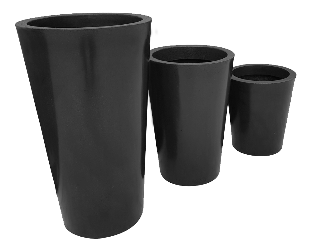 Vasos De Polietileno Para Plantas Decorativo Coluna Texturada Ibiza