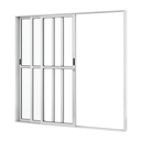 Ver imagem 2 de Porta Sacada de Aluminio Brilhante 3 Folhas Móveis de Vidro Linha 25 com Fechadura 2,10x1,80