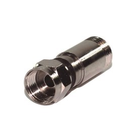 Conector F Compressão RG6 PT 10 Peças Tblack - 1