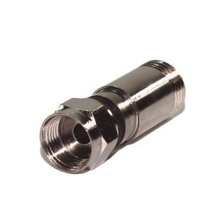 Conector F Compressão RG6 PT 10 Peças Tblack