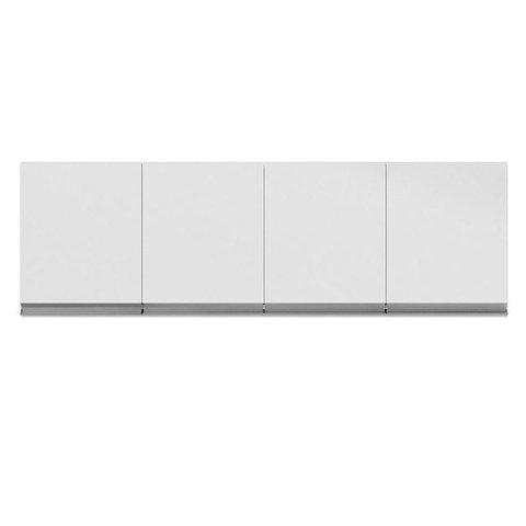 Armário Aéreo para Cozinha Andréia 4 Portas Branco Brilho - Ajl