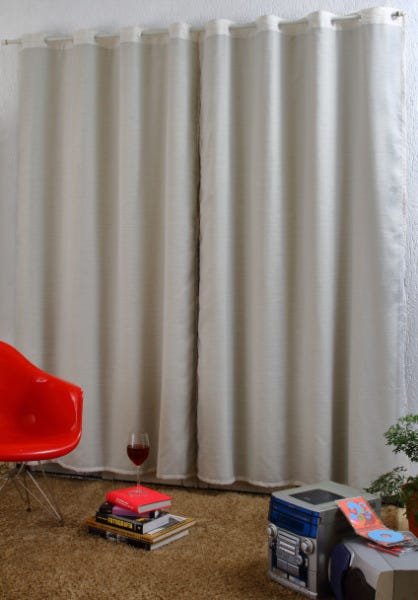 Cortina Voil+Blecaute Pvc (Destaca para Lavagem) Carol 2,80x2,50 - 1