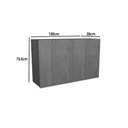 Ver imagem 4 de Armário Aéreo P/ Cozinha Denver Ph 3105 C/ 2 Portas 120cm Freijo Rocks - Herval