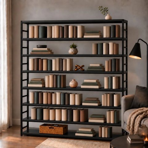 Estante Multiuso Organizador Livreiro Estilo Industrial 180x170 Preto Total