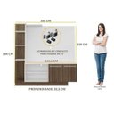 Ver imagem 4 de Estante Home Theater com Suporte para TV até 55 Polegadas Denver Multimóveis Branco/Madeirado
