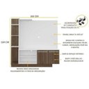 Ver imagem 3 de Estante Home Theater com Suporte para TV até 55 Polegadas Denver Multimóveis Branco/Madeirado