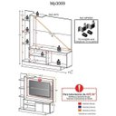 Ver imagem 7 de Estante Home Theater com Suporte para TV até 55 Polegadas Denver Multimóveis Branco/Madeirado