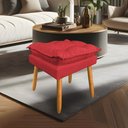 Ver imagem 1 de Puff Decorativo Opala Suede Vermelho Pés Palito Dal Poz Estofados