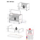 Ver imagem 4 de Berço Americano / Mini Cama 3 em 1 com Colchão Incluso e Rodízios Bambino Branco