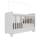 Ver imagem 2 de Berço Americano / Mini Cama 3 em 1 com Colchão Incluso e Rodízios Bambino Branco