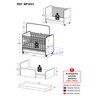 Berço Americano / Mini Cama 3 em 1 com Colchão Incluso e Rodízios Bambino Branco - 4