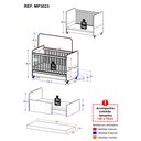 Ver imagem 4 de Berço Americano / Mini Cama 3 em 1 com Colchão Incluso e Rodízios Bambino Branco