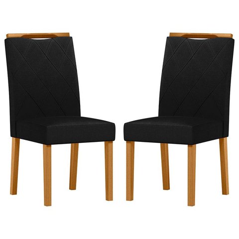 Cadeira para Mesa de Jantar Sarah Kit 2 Peças Ype Veludo Preto – New Ceval