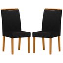 Ver imagem 1 de Cadeira para Mesa de Jantar Sarah Kit 2 Peças Ype Veludo Preto – New Ceval