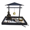 Ver imagem 1 de Terrário Bandeja Areia Altar Jardim Zen Decorativo Porta Vela Madeira 18cm