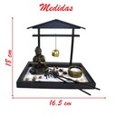 Ver imagem 2 de Terrário Bandeja Areia Altar Jardim Zen Decorativo Porta Vela Madeira 18cm