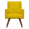 Poltrona Decorativa Nina Suede Amarelo - Dominic Decor - 1