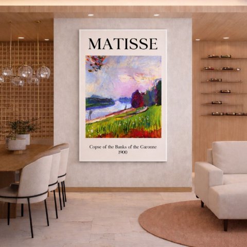 Quadro Canvas Banks The Garonne 40x30cm Mold Preta