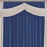 Cortina Versatty Azul/Branco 4,00M x 2,60M para Varão Simples - 4