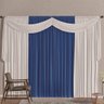 Cortina Versatty Azul/Branco 4,00M x 2,60M para Varão Simples - 1