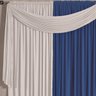 Cortina Versatty Azul/Branco 4,00M x 2,60M para Varão Simples - 3