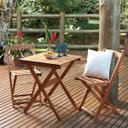 Ver imagem 1 de Conunto de Mesa Dobrável com 2 Cadeiras para Jardim e Varanda Veneza Mestra Móveis