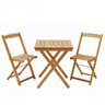 Conunto de Mesa Dobrável com 2 Cadeiras para Jardim e Varanda Veneza Mestra Móveis - 2