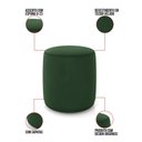 Ver imagem 3 de Puff Redondo Orgânico para Sala Kit 2 Malu Veludo Verde M11 - D’Rossi