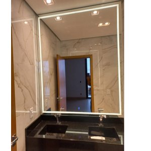 Espelho com Luz de Led 80x50 Touch Screen Branco Neutro