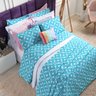 Lençol Solteiro Estampado Azul Geométrico 3 Peças 100% Algodão 200 Fios - 4