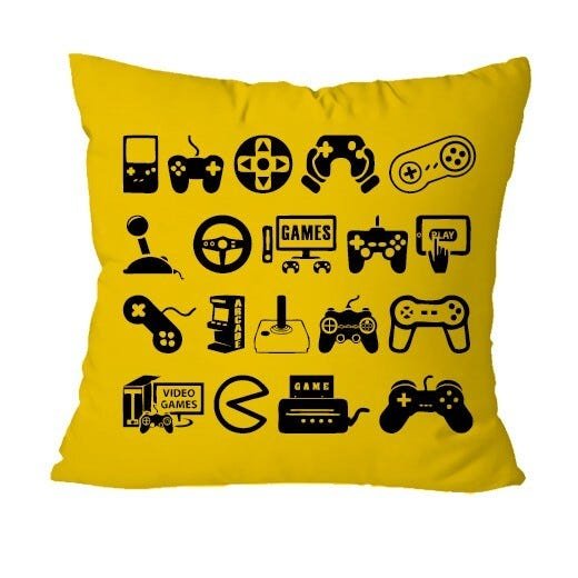 Kit de Almofadas Cheias Gamer Azul Marinho 04 Peças - 4