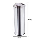 Ver imagem 2 de Lixeira Inox 30 Litros com Tampa Vai-e-Vem