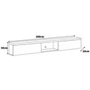Ver imagem 3 de Nicho Basculante para Painel de TV 260cm MDF Musgo com 2 Portas Casa Lar Shop