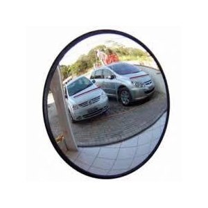 Espelho Convexo de 50 cm Acabamento em Borracha