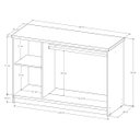 Ver imagem 2 de Balcão com Cabideiro Mdf Modelo Encaixe Pilar 135x90x50 Cm Comac