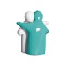 Estatueta Estatua Ceramica Decorativa Casal Saudade Acqua - 1