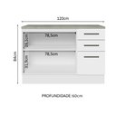 Ver imagem 5 de Balcão Multiuso 120cm 2 Portas 3 Gavetas Agata Madesa