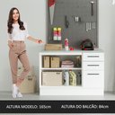 Ver imagem 7 de Balcão Multiuso 120cm 2 Portas 3 Gavetas Agata Madesa