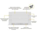 Ver imagem 4 de Painel com Suporte para Tv Até 60 Polegadas Branco