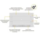 Ver imagem 5 de Painel com Suporte para Tv Até 60 Polegadas Branco