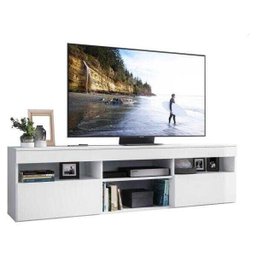 Rack para TV 65 Polegadas com 2 Portas Paris Multimóveis Branco - 2