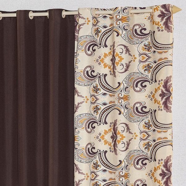Cortina Forest Dhalia 2,00M x 1,70M para Varão Simples - 2