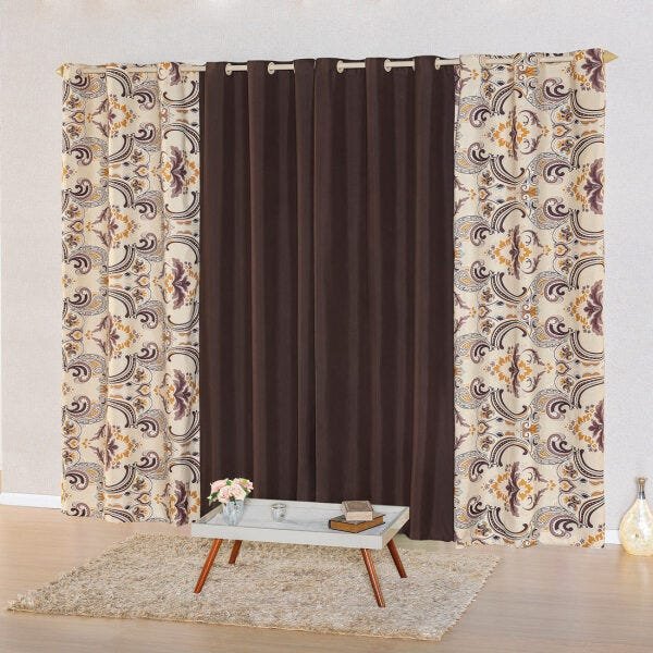Cortina Forest Dhalia 2,00M x 1,70M para Varão Simples - 1