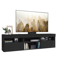 Rack para TV 65 Polegadas com 2 Portas Paris Multimóveis Preto - 2