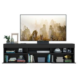 Rack para TV 65 Polegadas com 2 Portas Paris Multimóveis Preto - 3
