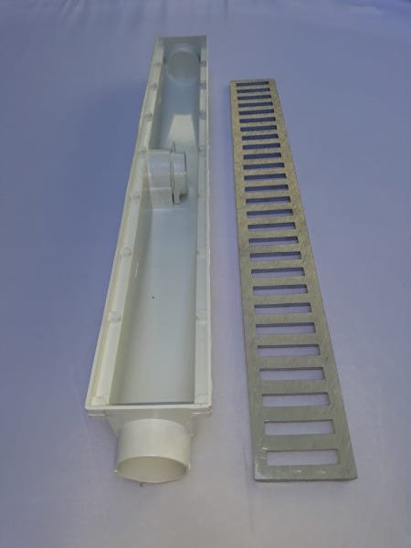 Ralo Linear 6x50 Modelo Grelha Aluminio com Tela Anti Insetos e Coletor Branco - Ficone Reis - 5