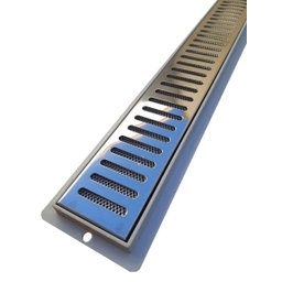 Ralo Linear Sifonado 5x50 Banheiro mod Grelha Inox Polida Tela Anti Insetos - Ficone Reis - 6