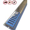 Ralo Linear Sifonado 5x50 Banheiro mod Grelha Inox Polida Tela Anti Insetos - Ficone Reis - 1
