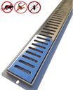 Ver imagem 1 de Ralo Linear Sifonado 5x50 Banheiro mod Grelha Inox Polida Tela Anti Insetos - Ficone Reis