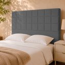 Ver imagem 1 de Cabeceira Decorativa Florem para Cama de Casal 140 cm Suede Cinza